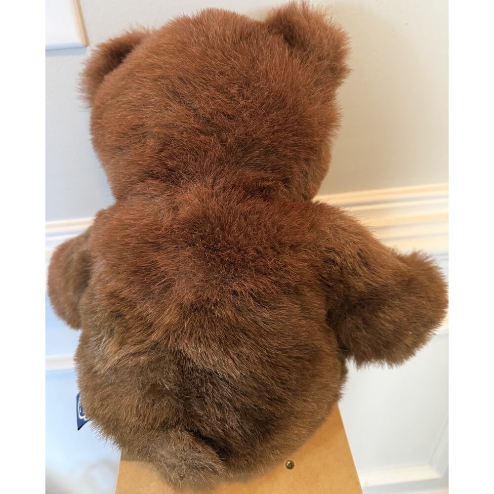 Vintage 1983 GUND Brown Teddy Bear Plush Medal Tag Korea 16” Classic Soft - Picture 5 of 9